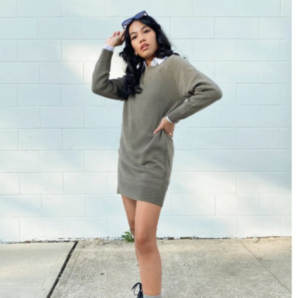 Thakoon 100% Wool Sweater Dress, Size L, New
